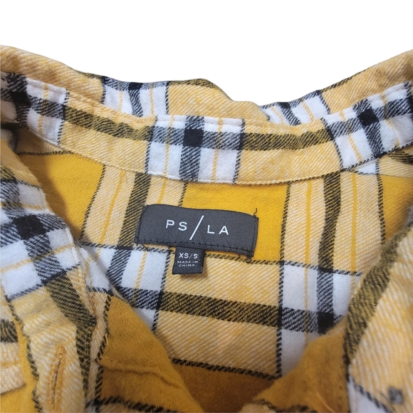 Pacsun yellow flannel     b1 - Picture 3 of 6